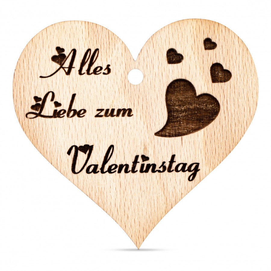 Anhänger Valentinstag Geschenkideen Holzdeko - Lasergravur - Holzgravur - Geschenk