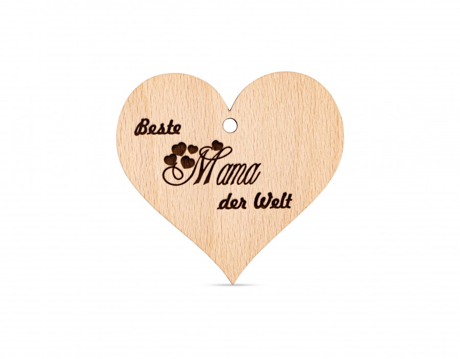 Geschenksanhänger Beste Mama Geschenkideen Holzdeko - Lasergravur - Holzgravur - Geschenk