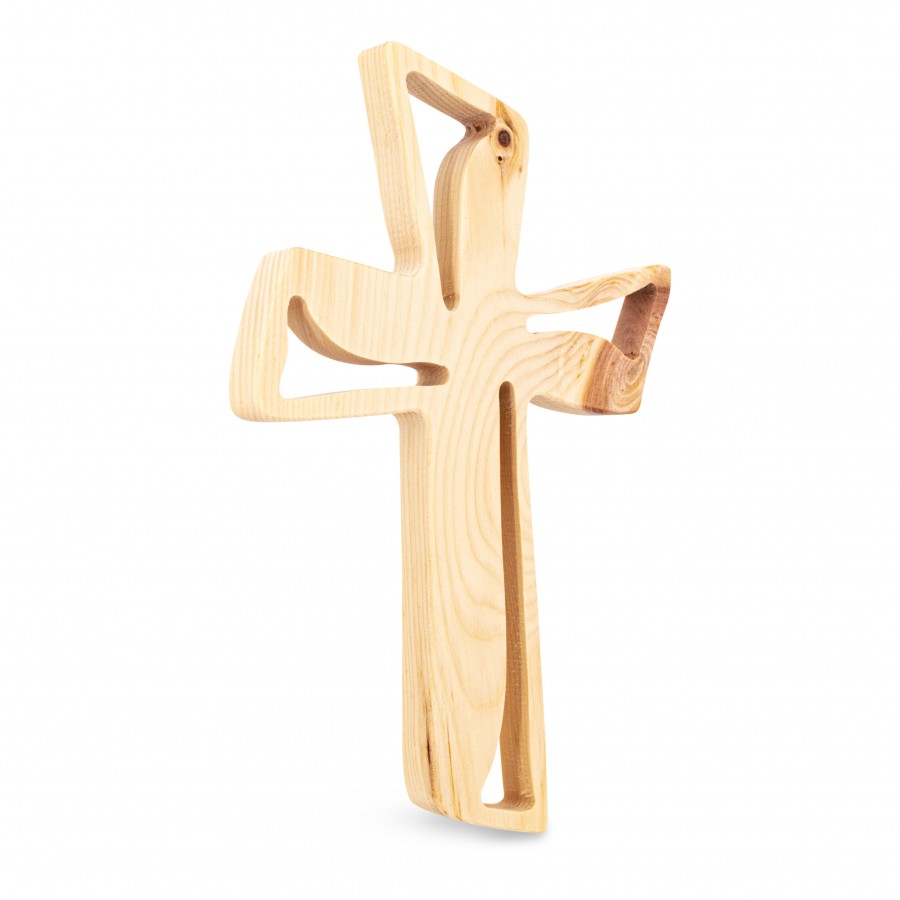 Zirbenkreuz Naturbelassen Wohnen Holzdeko - Lasergravur - Holzgravur - Geschenk