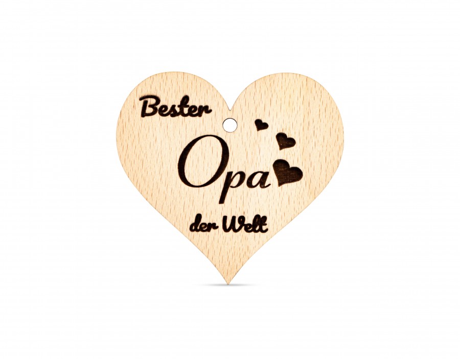 Anhänger Bester Opa Geschenkideen Holzdeko - Lasergravur - Holzgravur - Geschenk