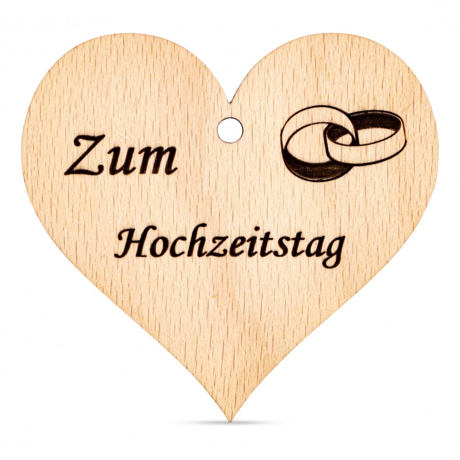 Anhänger Hochzeitstag Geschenkideen Holzdeko - Lasergravur - Holzgravur - Geschenk