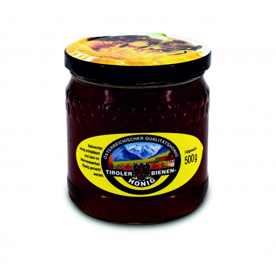 Tiroler Bienenhonig 500g Geschenkideen Holzdeko - Lasergravur - Holzgravur - Geschenk